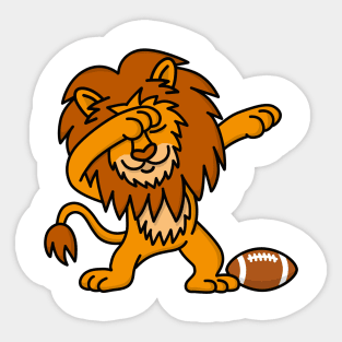 Dab dabbing lion rugby American football funny Sticker